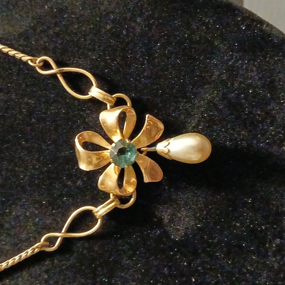 Vandell vintage floral gold necklace 1/20 - Picture 2 of 12